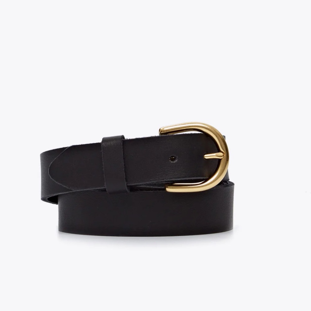 New Nisolo Noemi Leather Belt Black